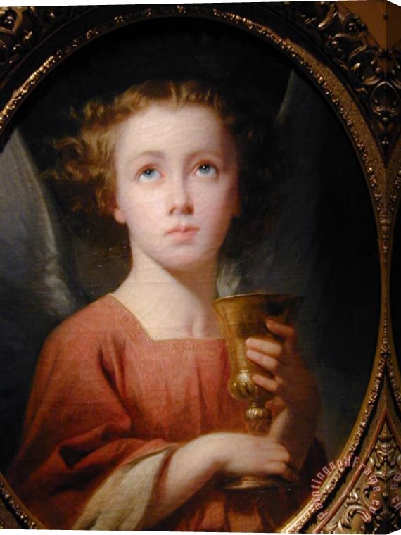 Charles Zacharie Landelle An Angel Holding a Chalice [detail #1] Stretched Canvas Painting / Canvas Art